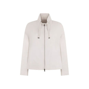 Gray Polyamide Full-Length Jacket