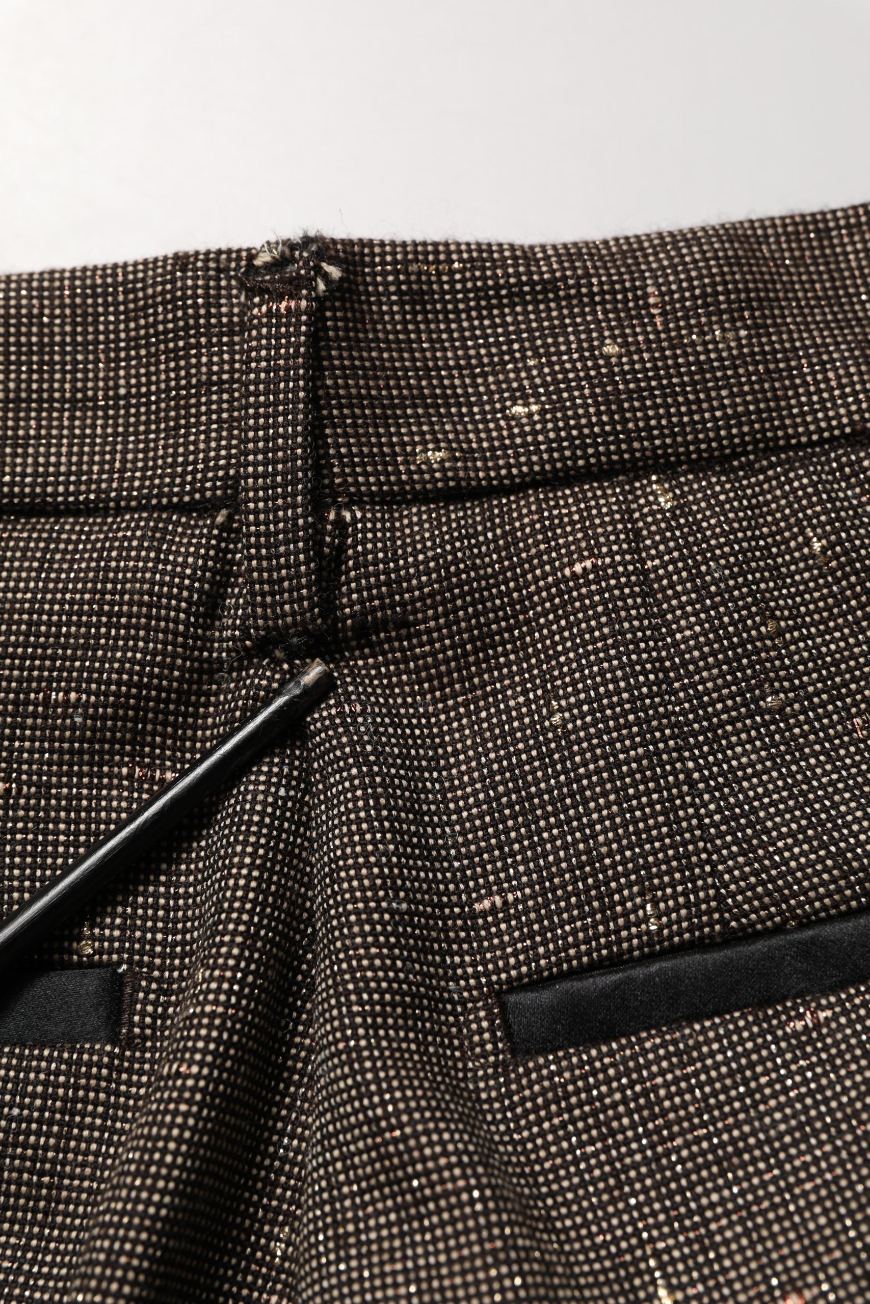 Dark Brown HighWaist Tapered Trouser Pants