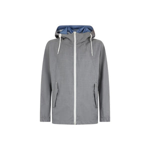 Gray Virgin Wool Shell Jacket