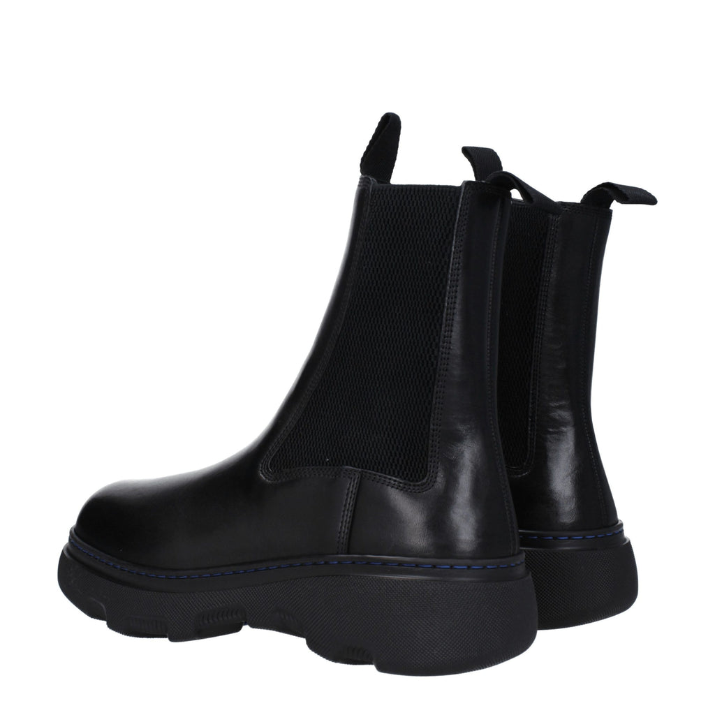 Black Leather Ankle Boots