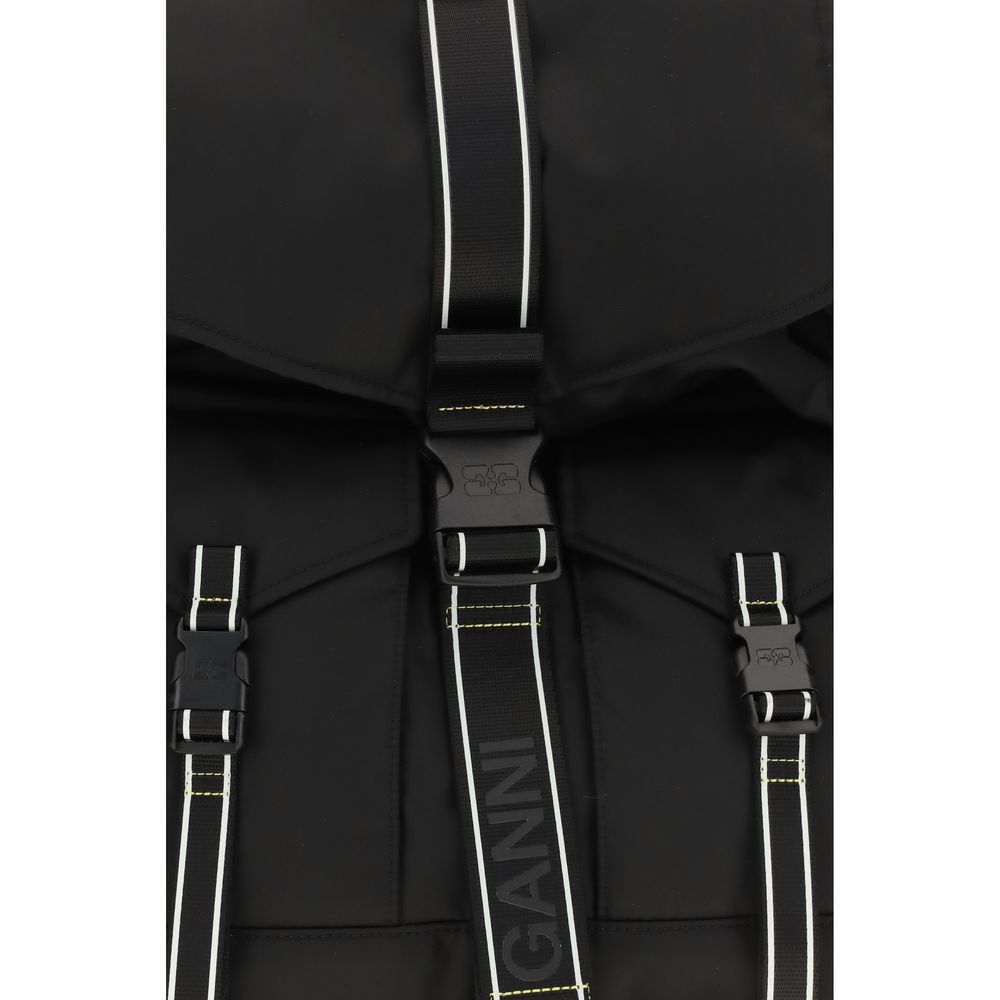 Black Recycled Polyamide Backpack