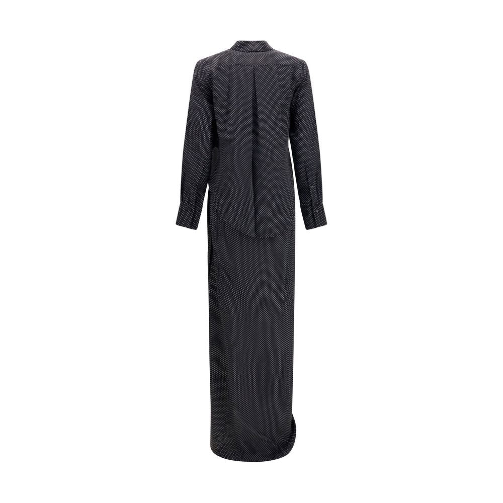 Black Silk Long Dress