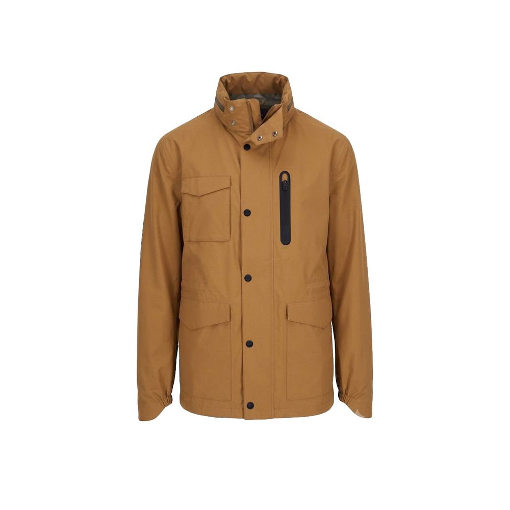 Brown Polyester Shell Jacket