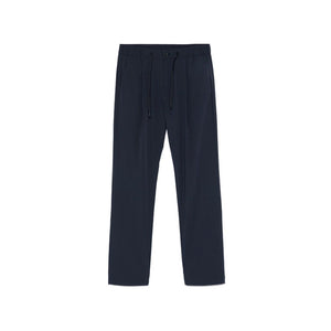 Blue Elastane Casual Pants