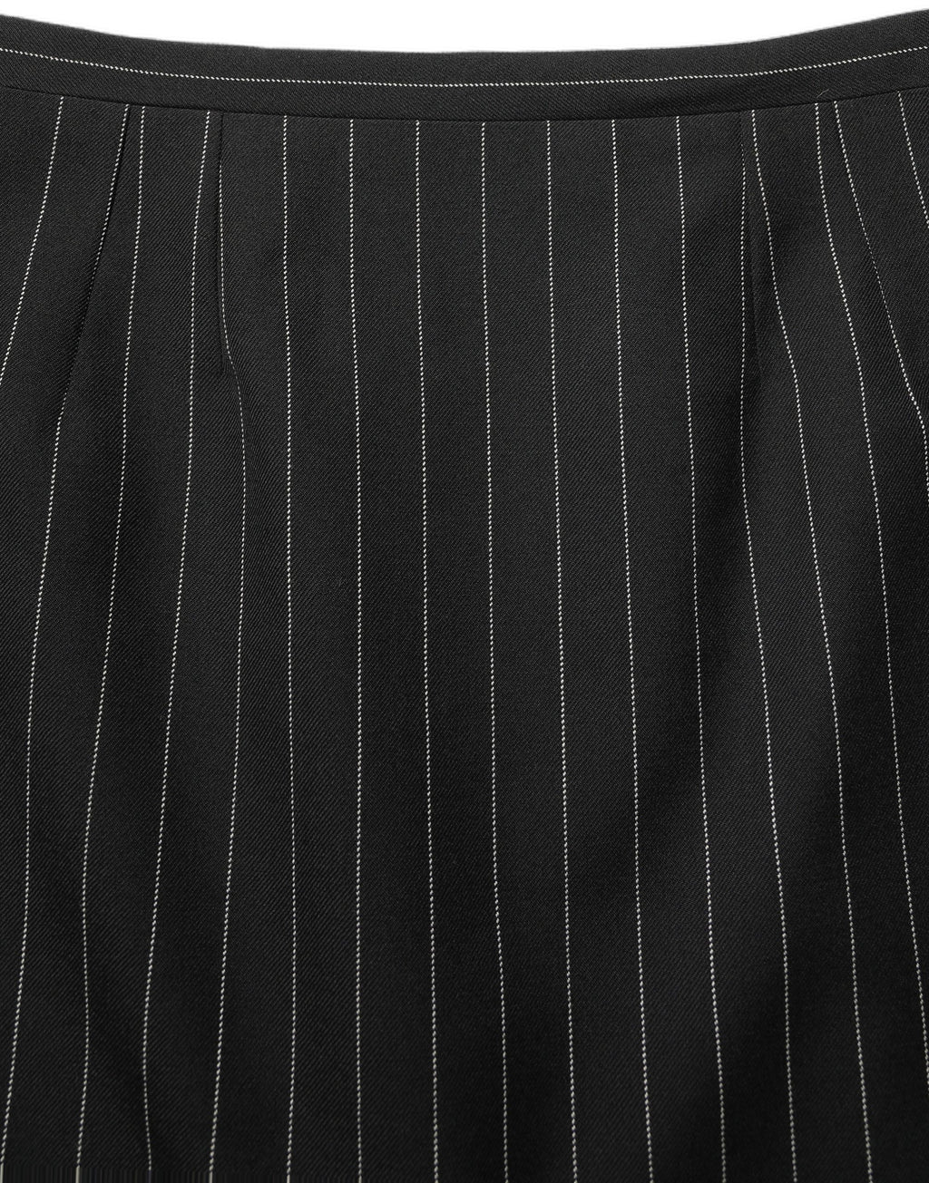 Black Pinstriped HighWaist Pencil Cut Skirt