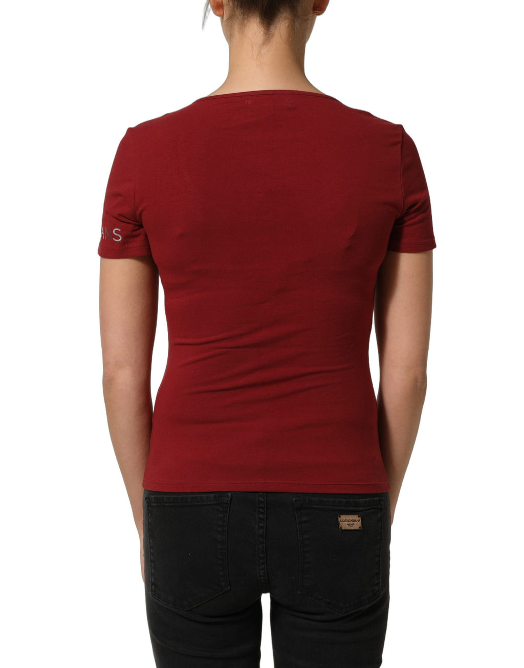 Black Wool Knit Deep V-Neck Long Sleeves Top