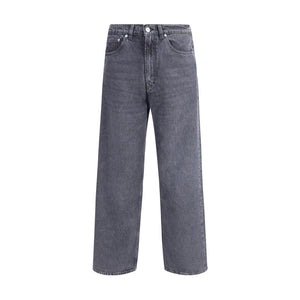 Black Cotton Relaxed Fit Jeans