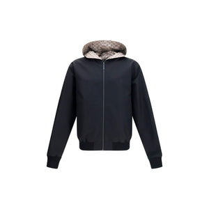 Black Polyester Bomber