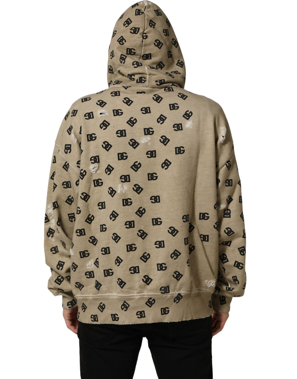 Brown Cotton Logo Hooded Sweatshirt Sweater