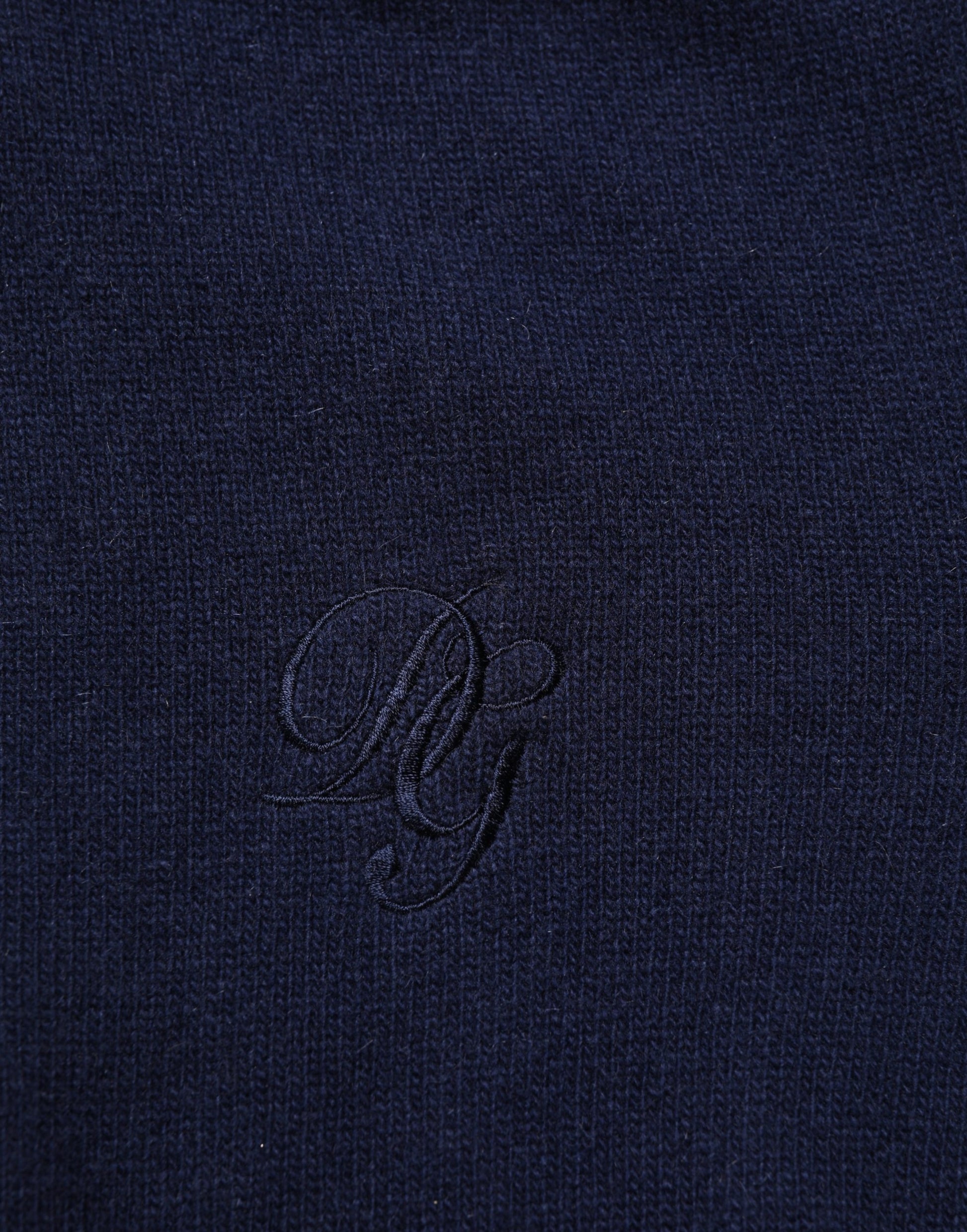 Blue Wool Knit Turtleneck Pullover Sweater