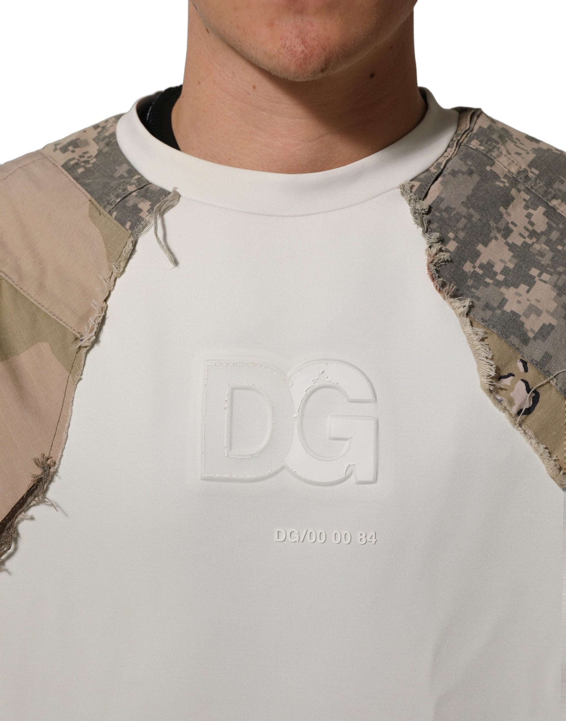 Multicolor Camo Patchwork Sweatshirt Sweater