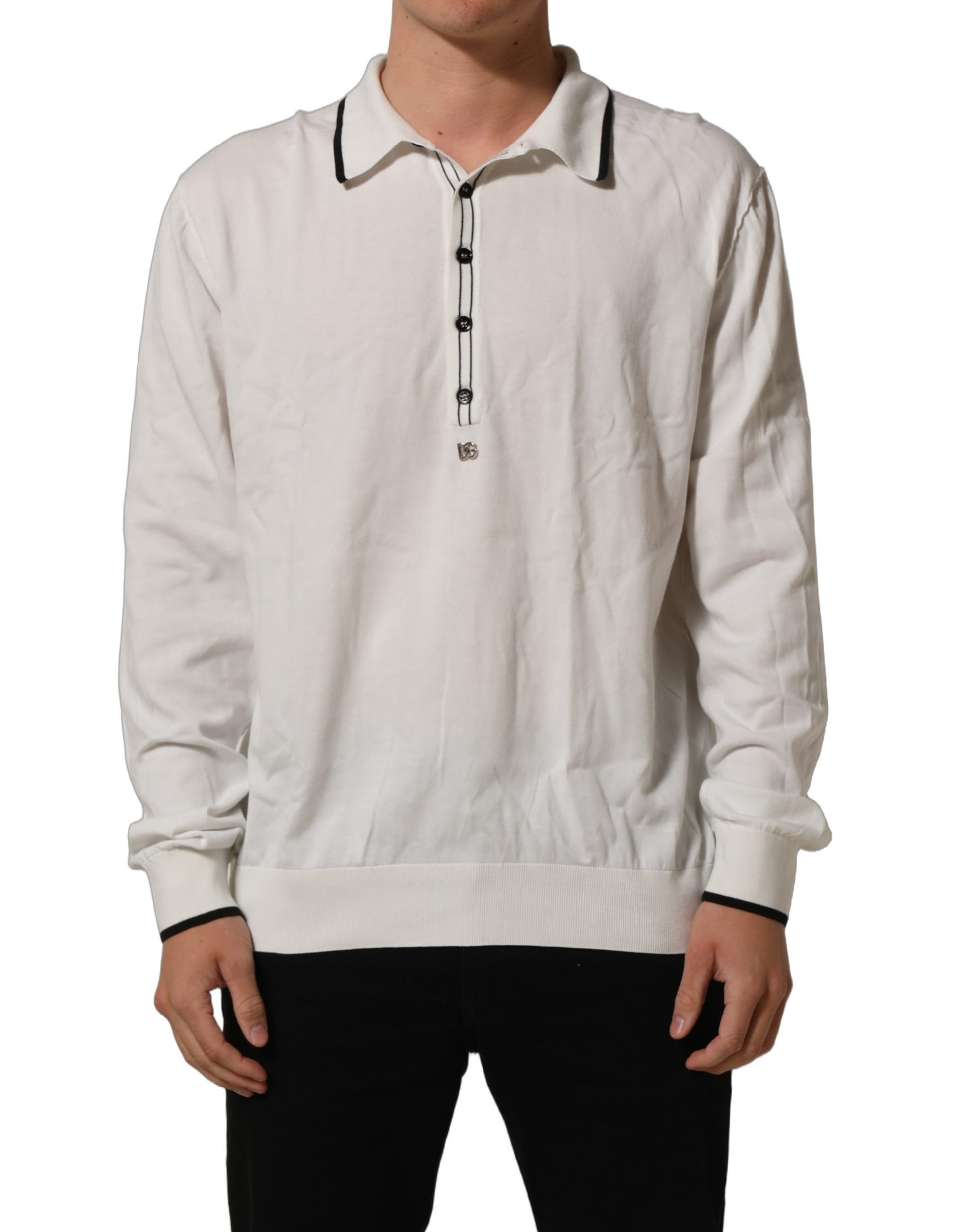 Black Leaf Print Silk Men Crew Neck T-shirt