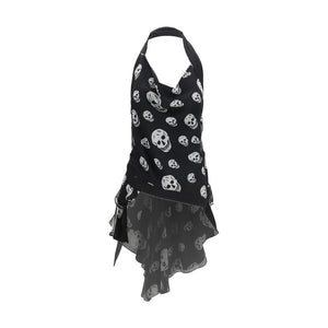 Black Silk Sleeveles T-Shirt