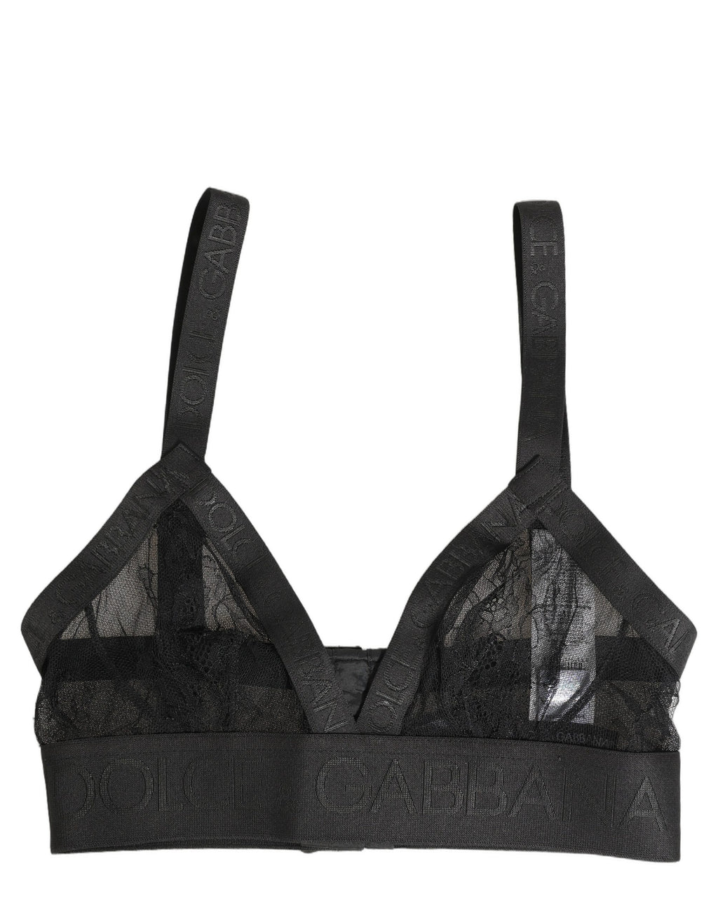 Black Logo Monogram Soft Cup Brassiere Underwear