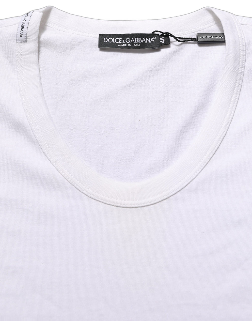White Cotton Short Sleeve Round Neck T-shirt
