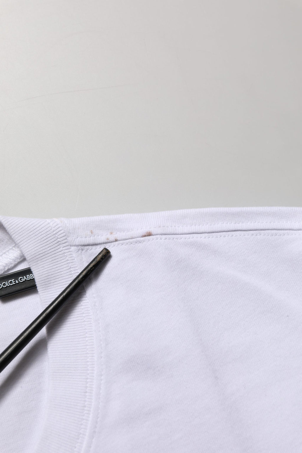 White Blue Stripe Cotton Short Sleeve T-shirt