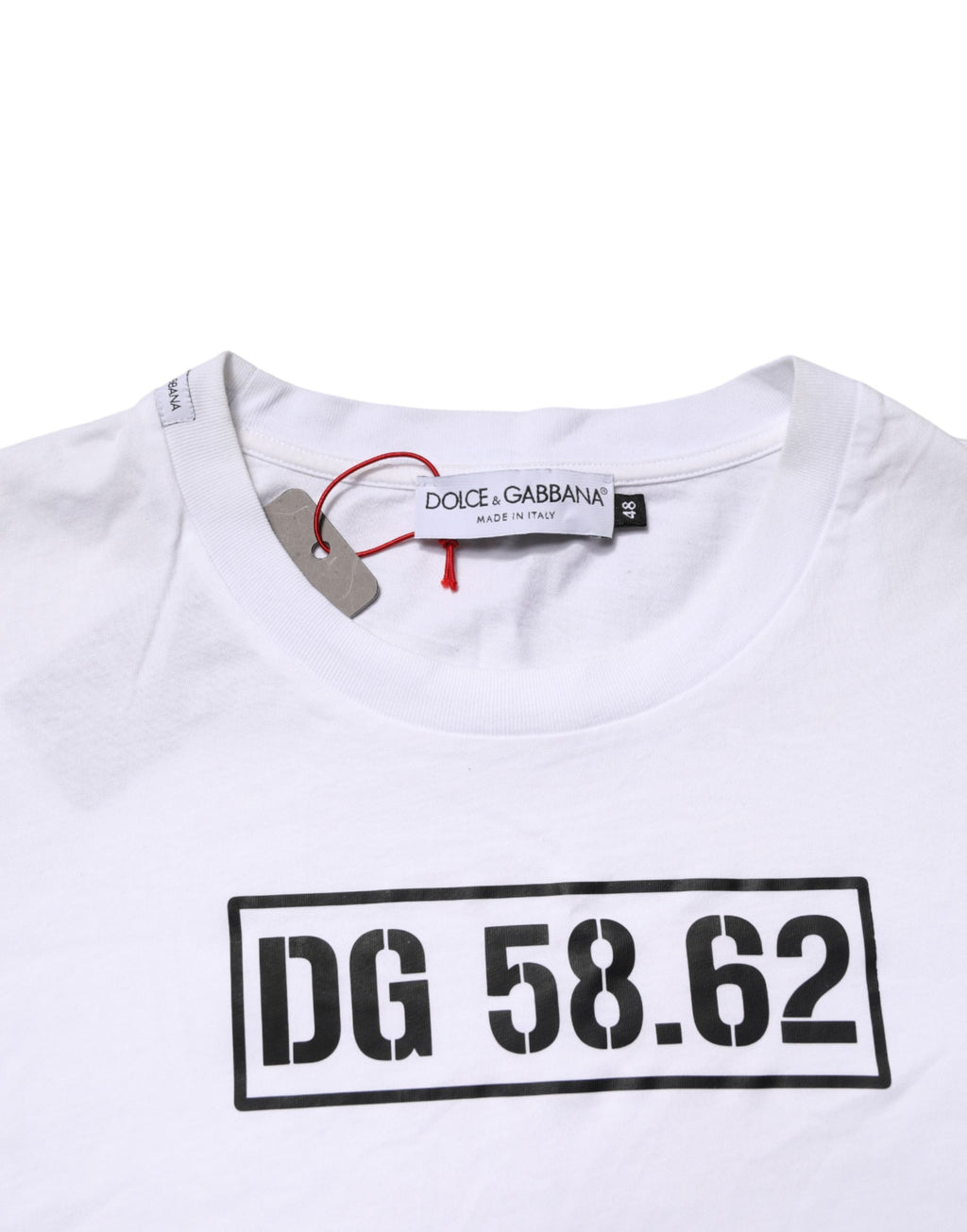 White Cotton Logo Print Crew Neck T-shirt