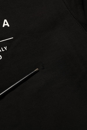 Black Cotton Logo Print Sweatshirt Sweater