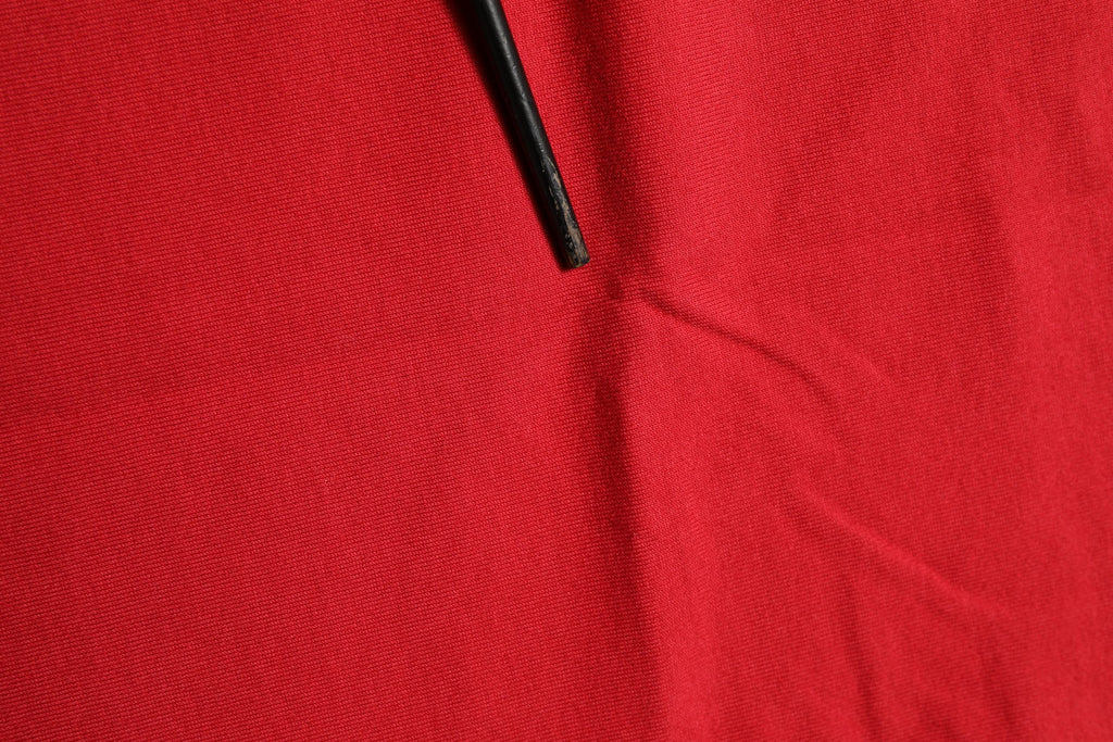 Red Cotton Graphic Print Crew Neck T-shirt