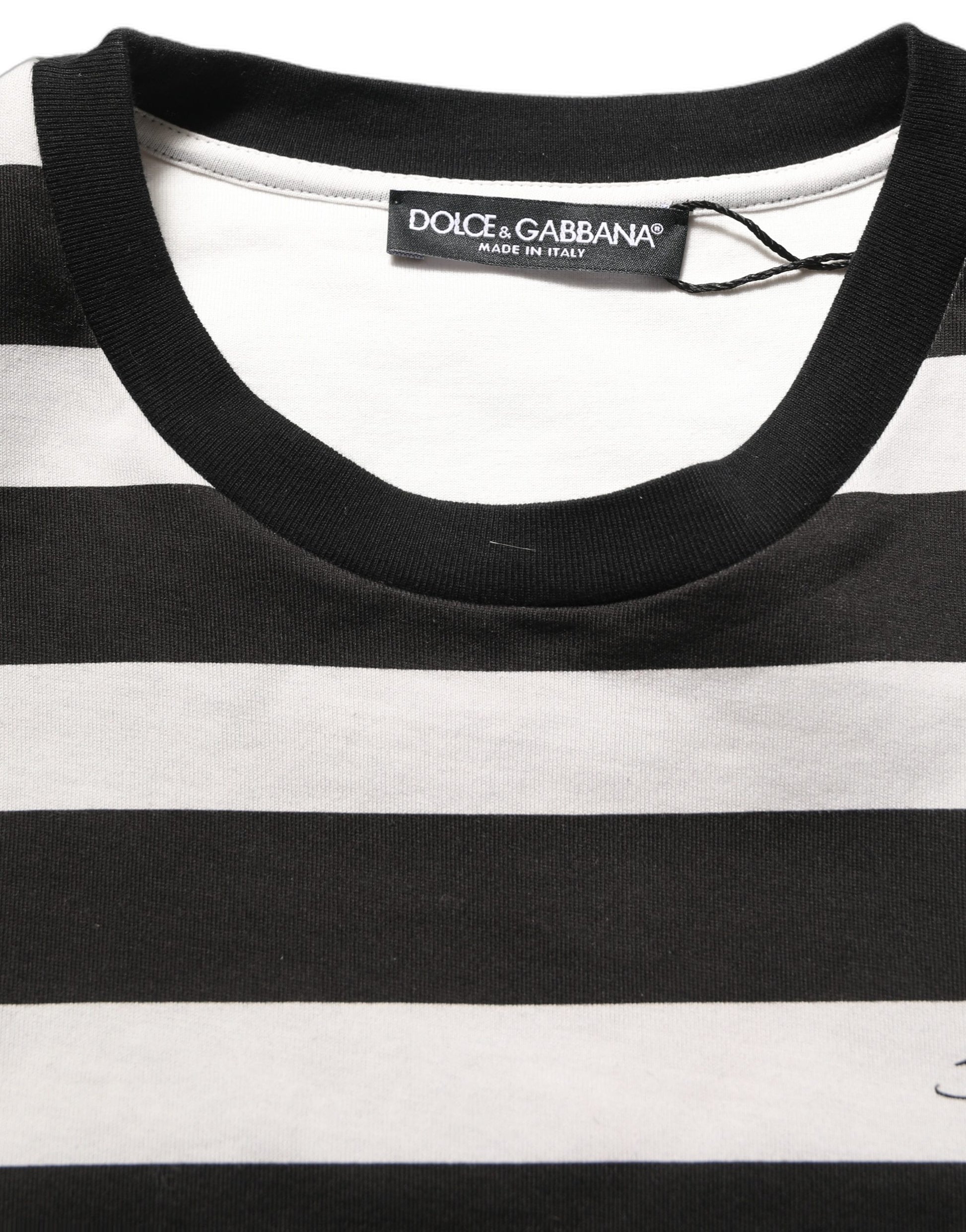 Black White Stripes Cotton Sleeveless T-shirt