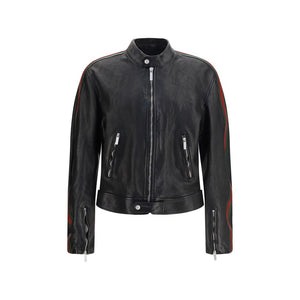 Black Buffalo Leather Bomber