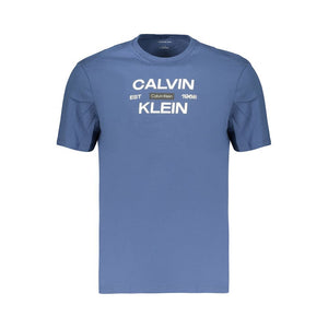 Blue Cotton Men's T-Shirt