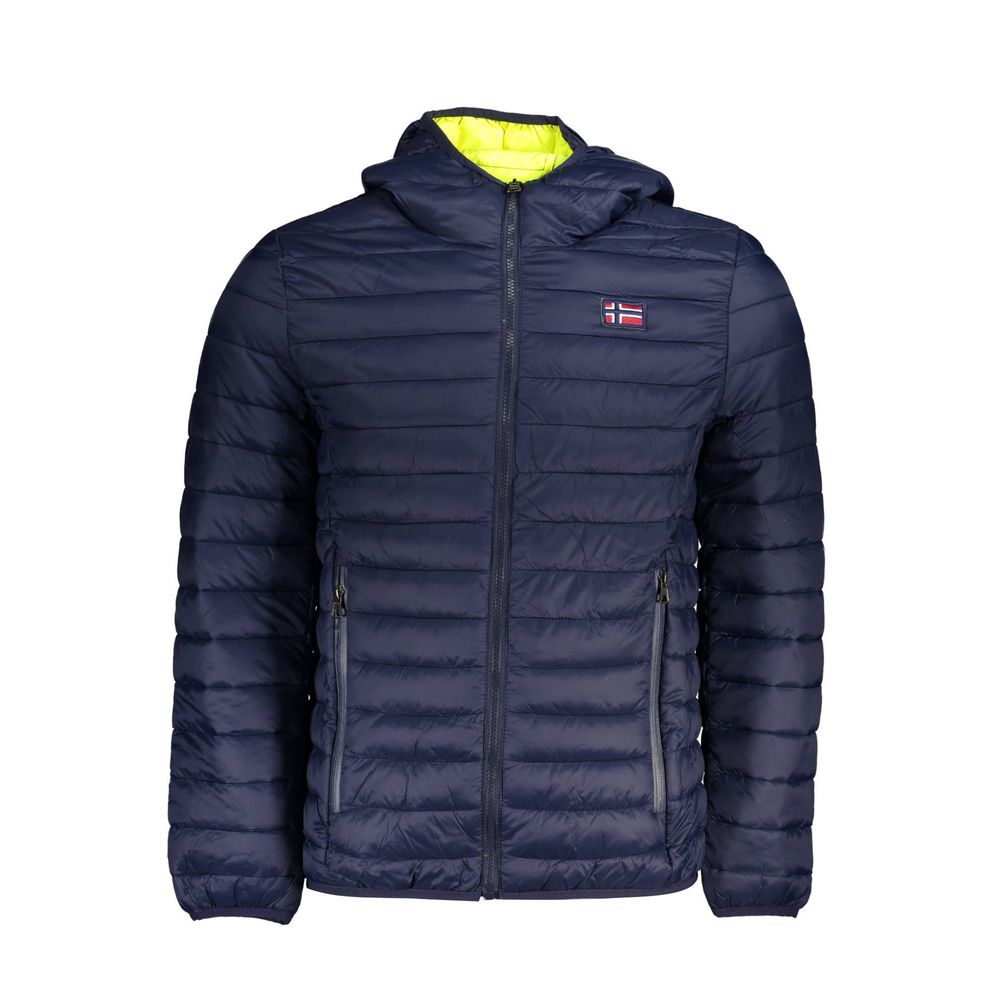 Blue Poliamide Men's Jacket