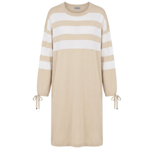 Beige Cotton Women Dress