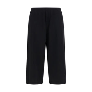 Black Cotton Casual Pants