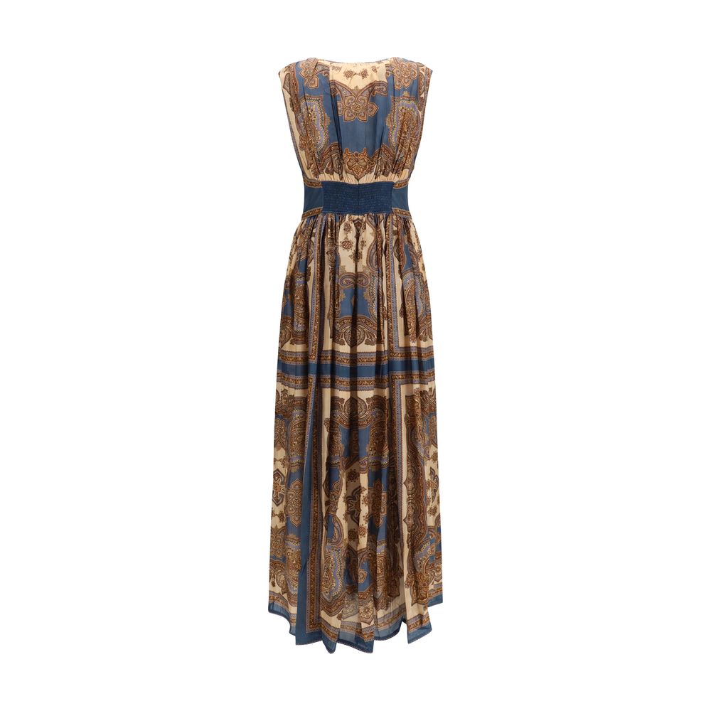 Multicolor Silk Casual Dress