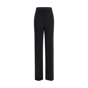 Black Wool Oves Aries Flared Pants