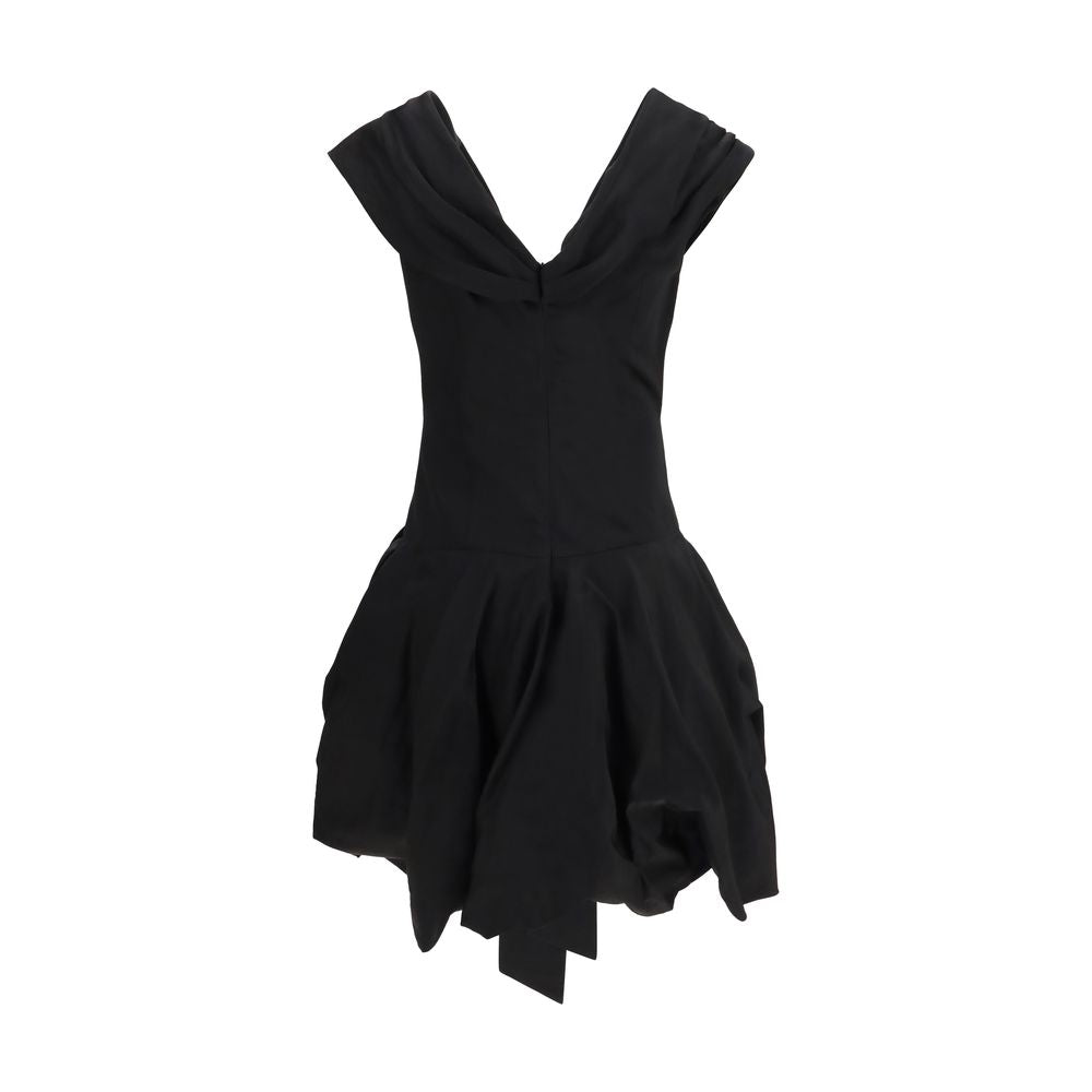 Black Cotton Cocktail Dress