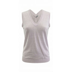 Pink Linen Women Tank