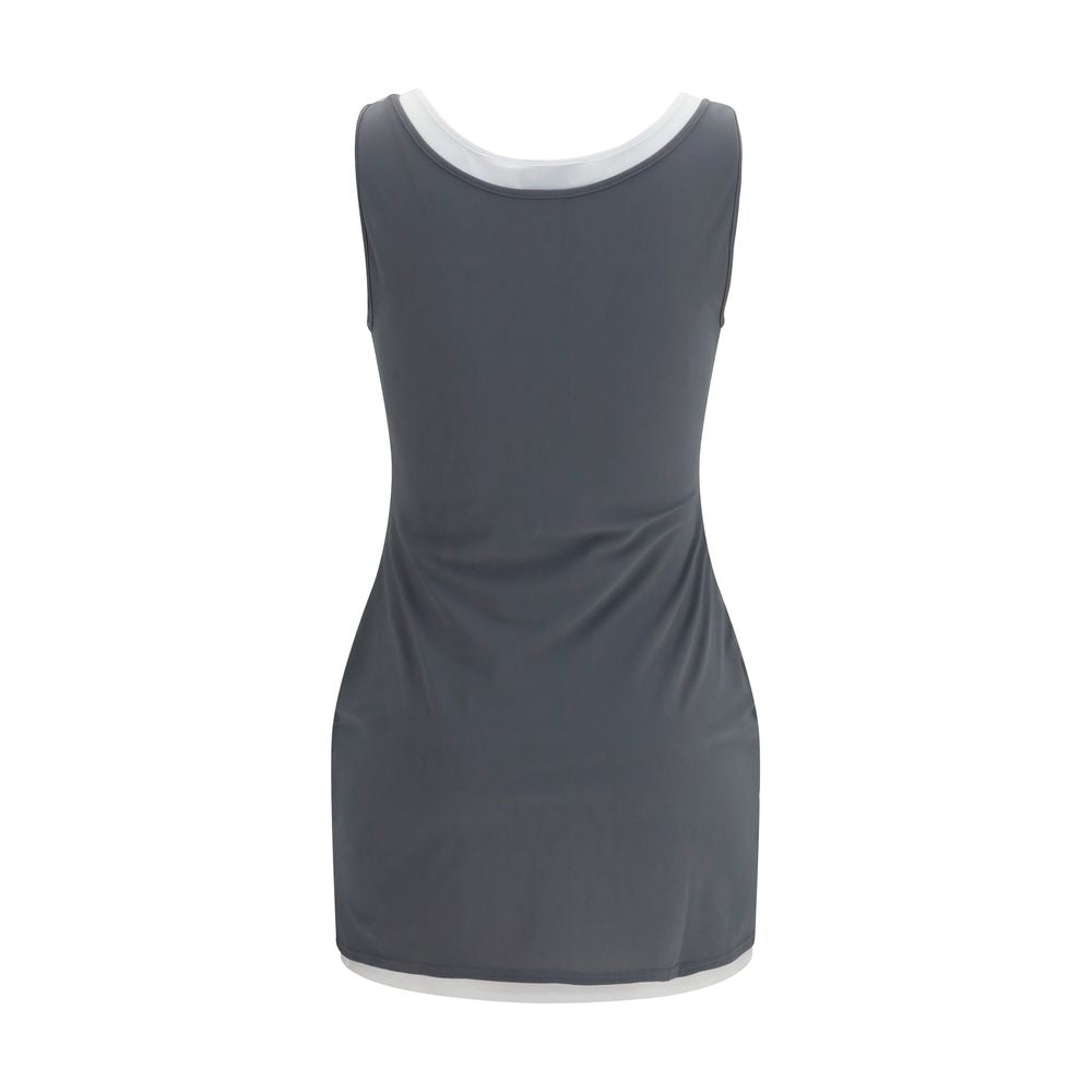 Gray Recycled Polyamide Casual Dress
