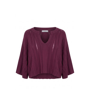 Purple Cotton Women Sweater