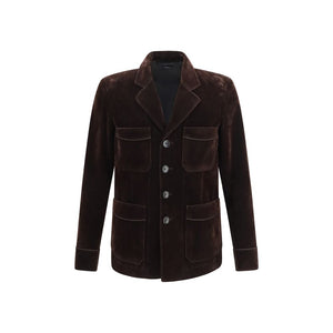 Brown Cotton Blazer