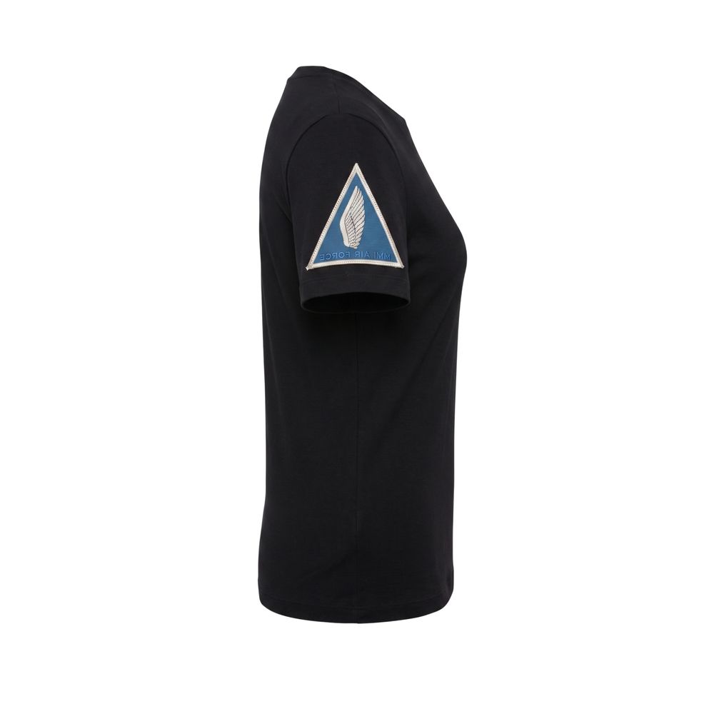 Black Cotton Women's T-shirt