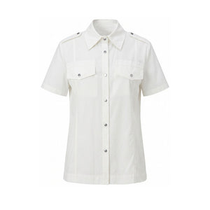 White Cotton Women Shirt