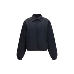 Black Cotton Full-Length Jacket