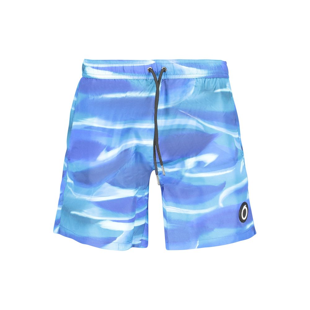 Blue Polyester Men's Swimwear