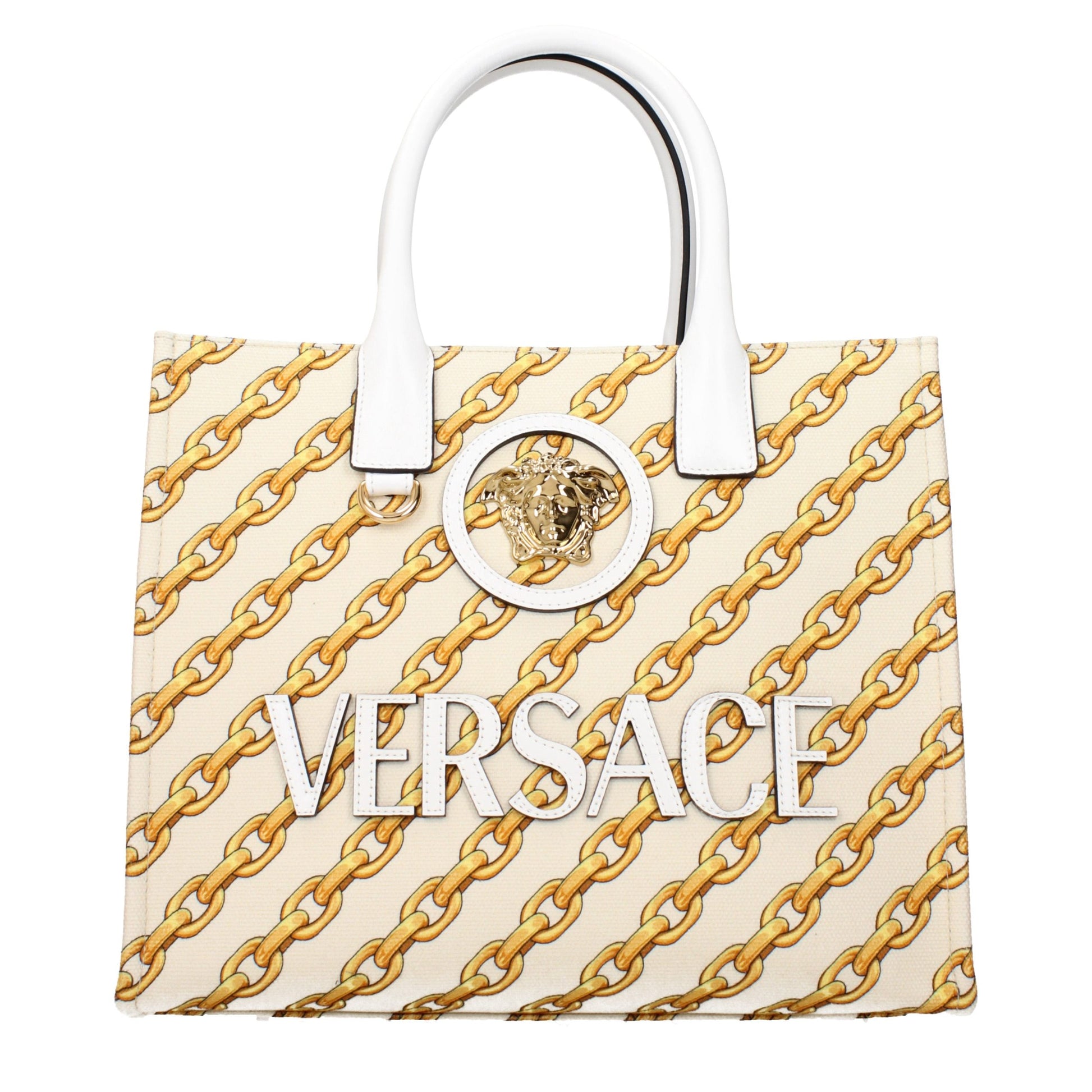 Beige Fabric Handbag