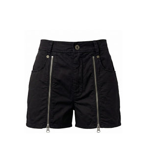 Black Cotton Women Shorts