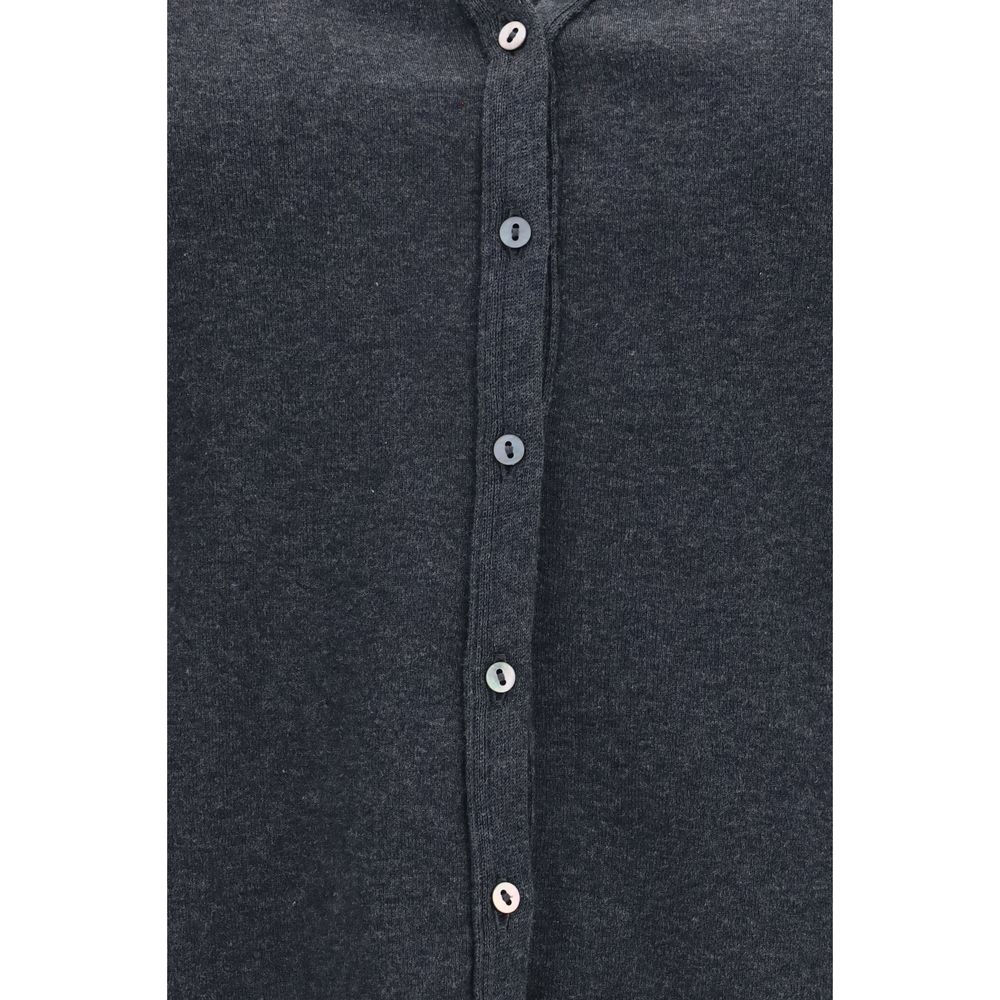 Gray Cotton Cardigan