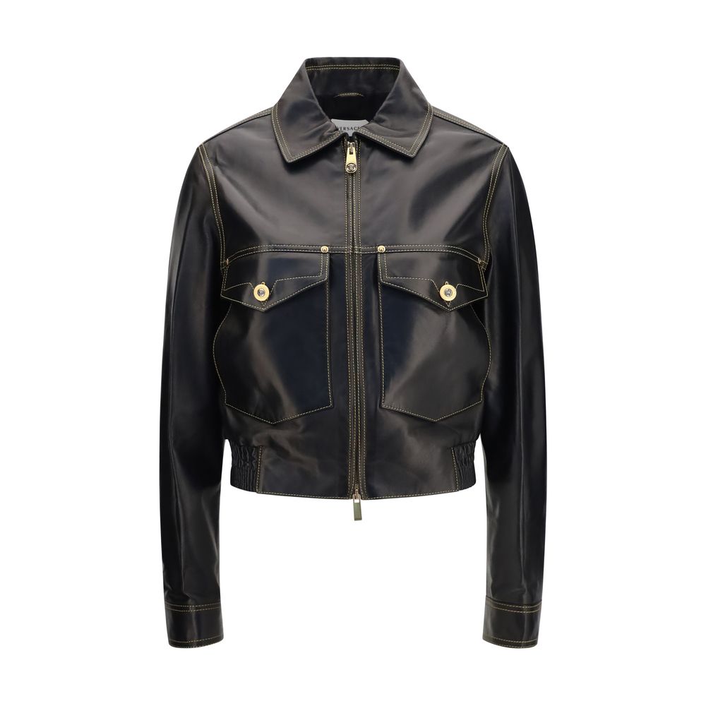 Black Lamb Ovis Aries Aries Leather Jacket