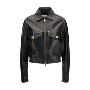 Black Lamb Ovis Aries Aries Leather Jacket