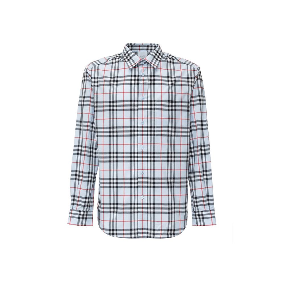 Blue Cotton Dress Shirt