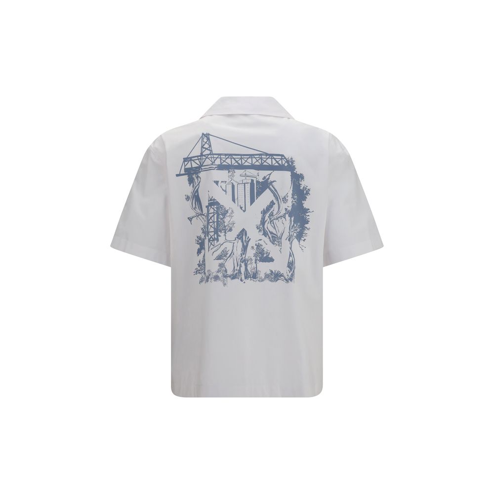 White Cotton Pattern Shirt