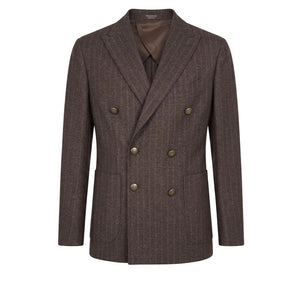 Brown Wool Men Jacket