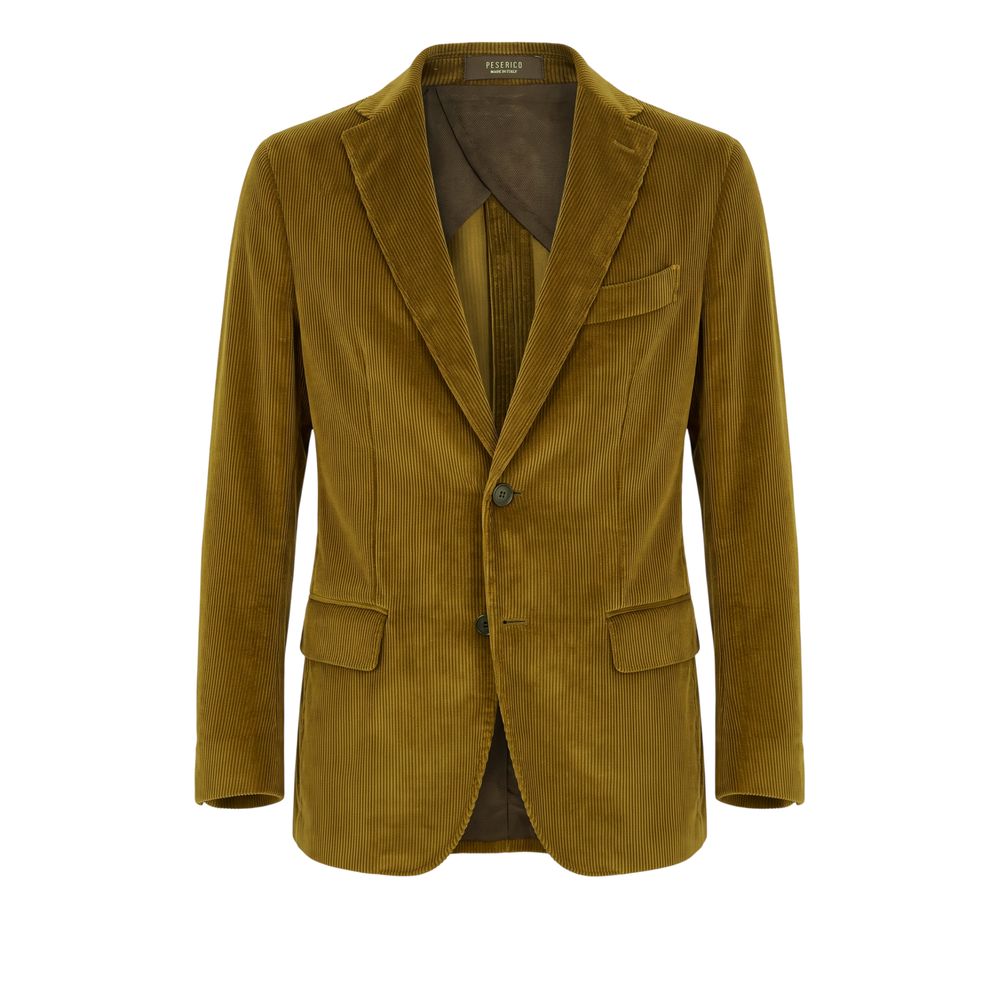 Green Cotton Men Jacket