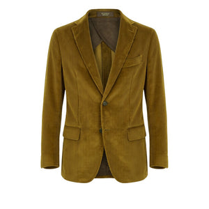 Green Cotton Men Jacket